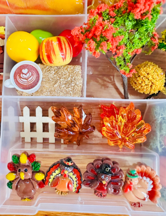 Autumn/Fall Thanksgiving Playdough Sensory Kit