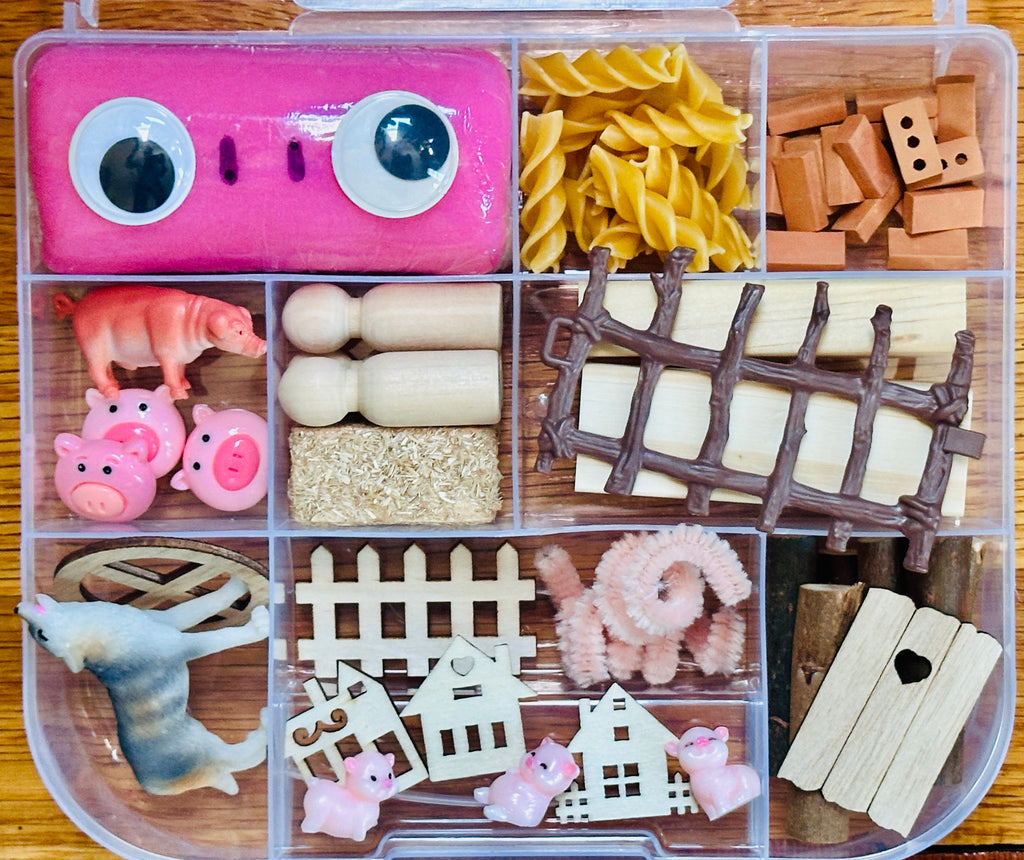 Three Little Pigs Playdough Sensory Kit