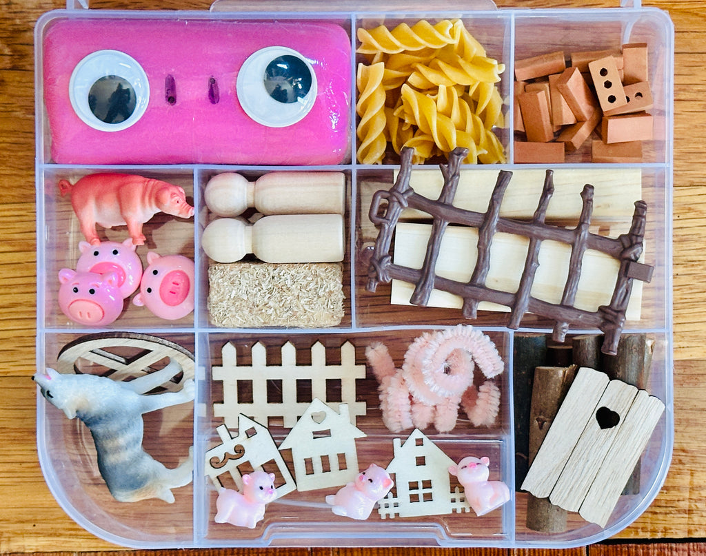 Three Little Pigs Playdough Sensory Kit