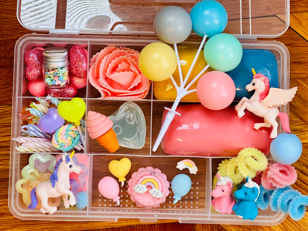 Unicorn Birthday Party Playdough Sensory Kit