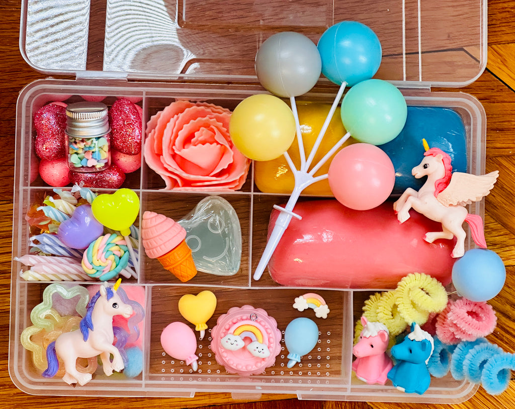 Unicorn Birthday Party Playdough Sensory Kit