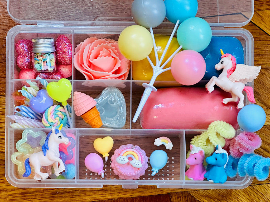 Unicorn Birthday Party Playdough Sensory Kit
