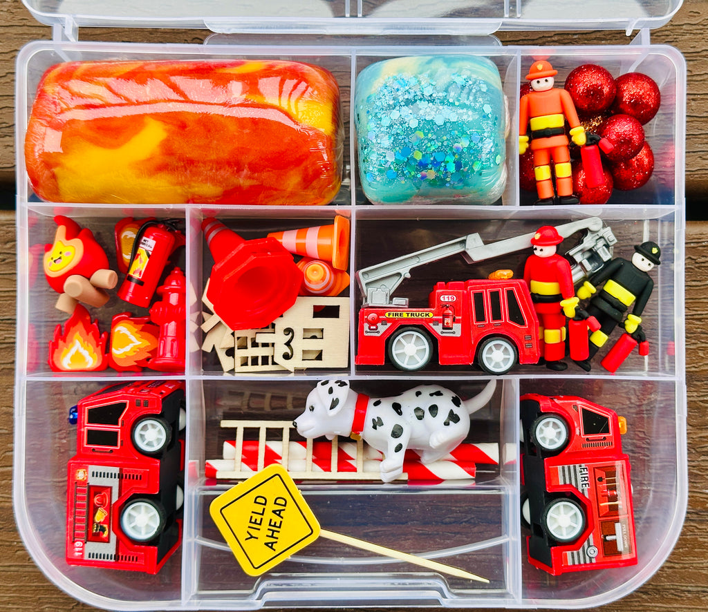 Firefighter Playdough Sensory Kit