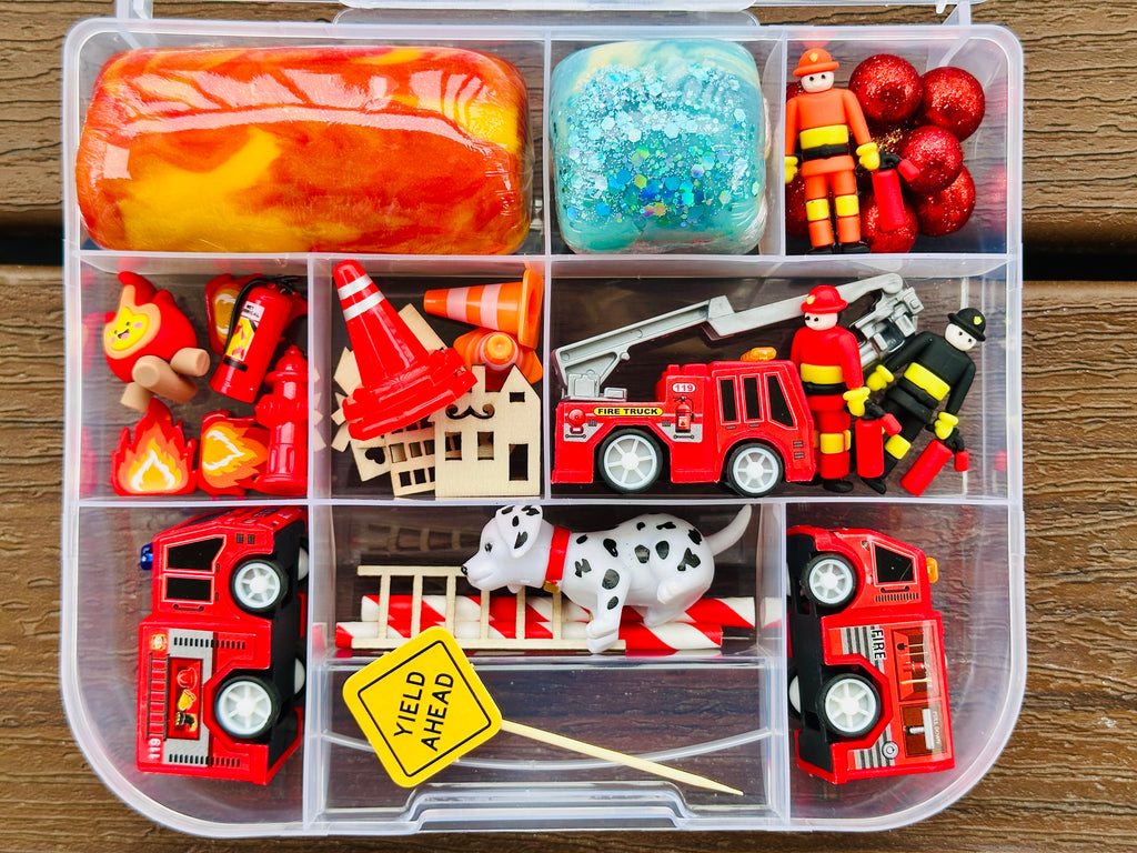 Firefighter Playdough Sensory Kit