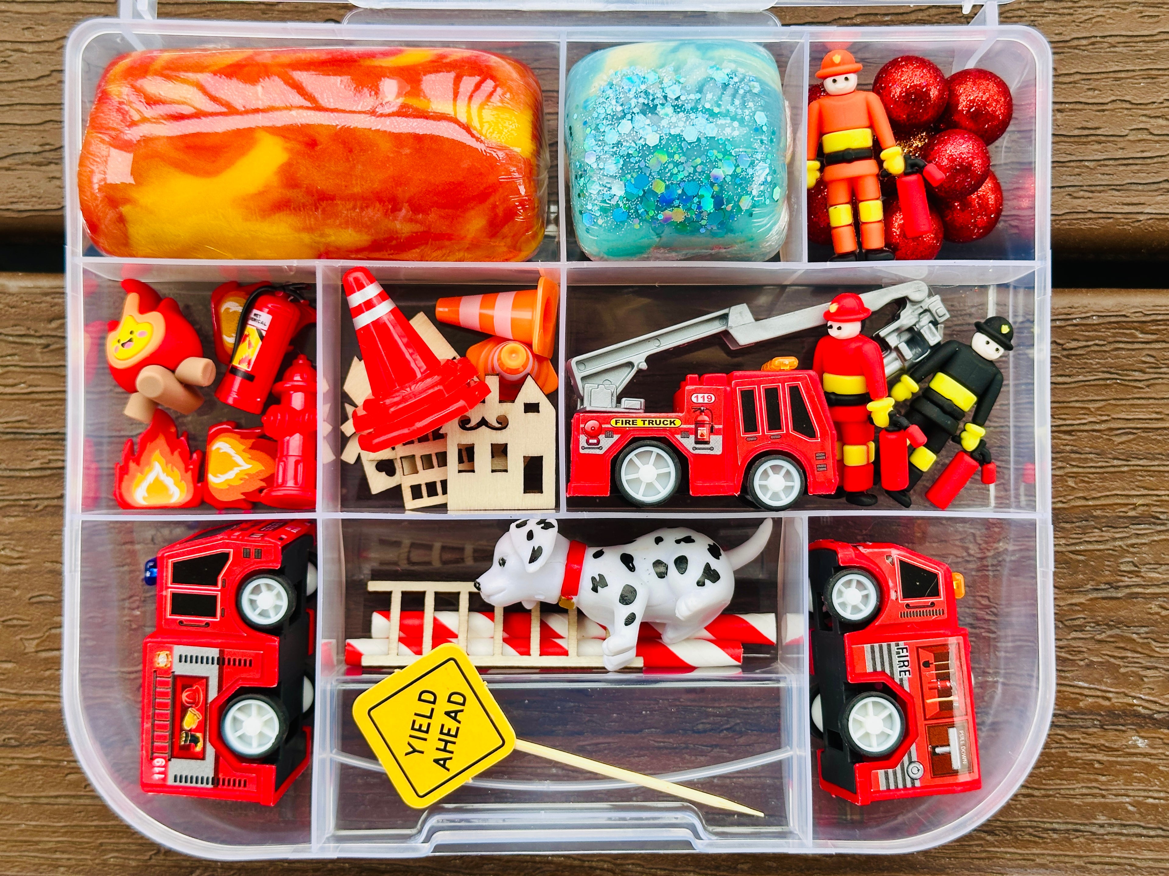 Firefighter Playdough Sensory Kit