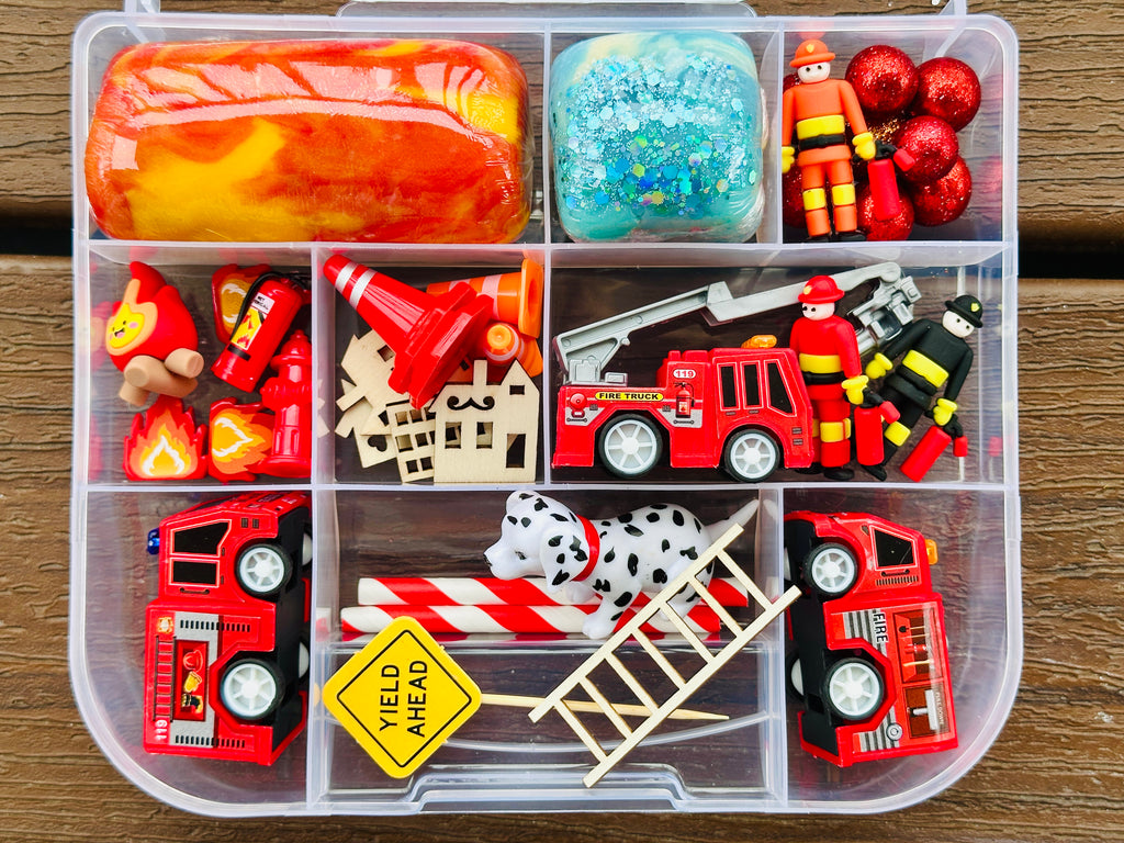 Firefighter Playdough Sensory Kit