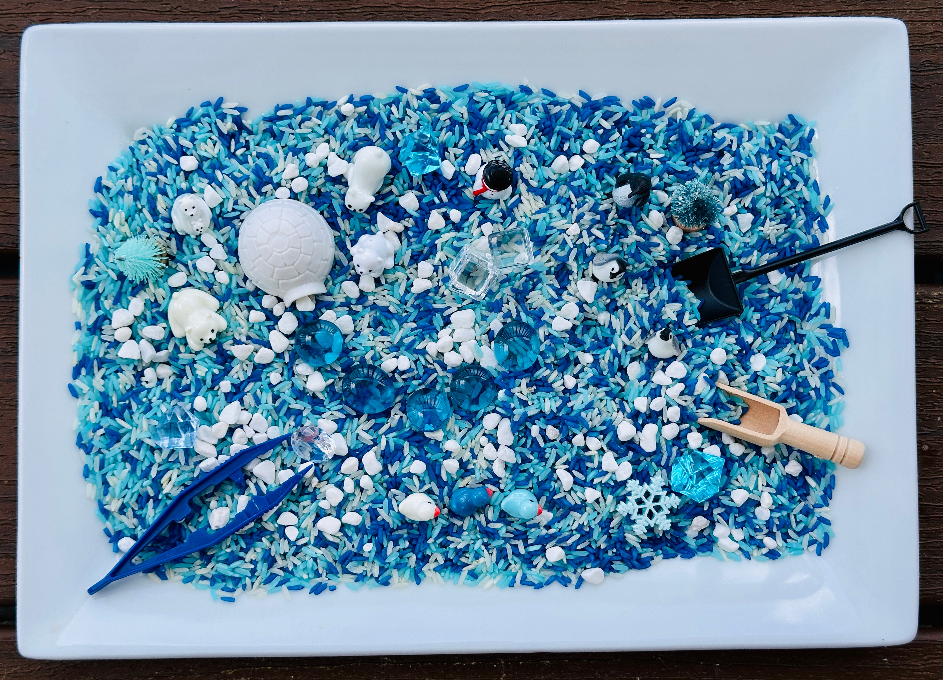 Arctic Winter Loose Parts & Rice Sensory Bin Kit