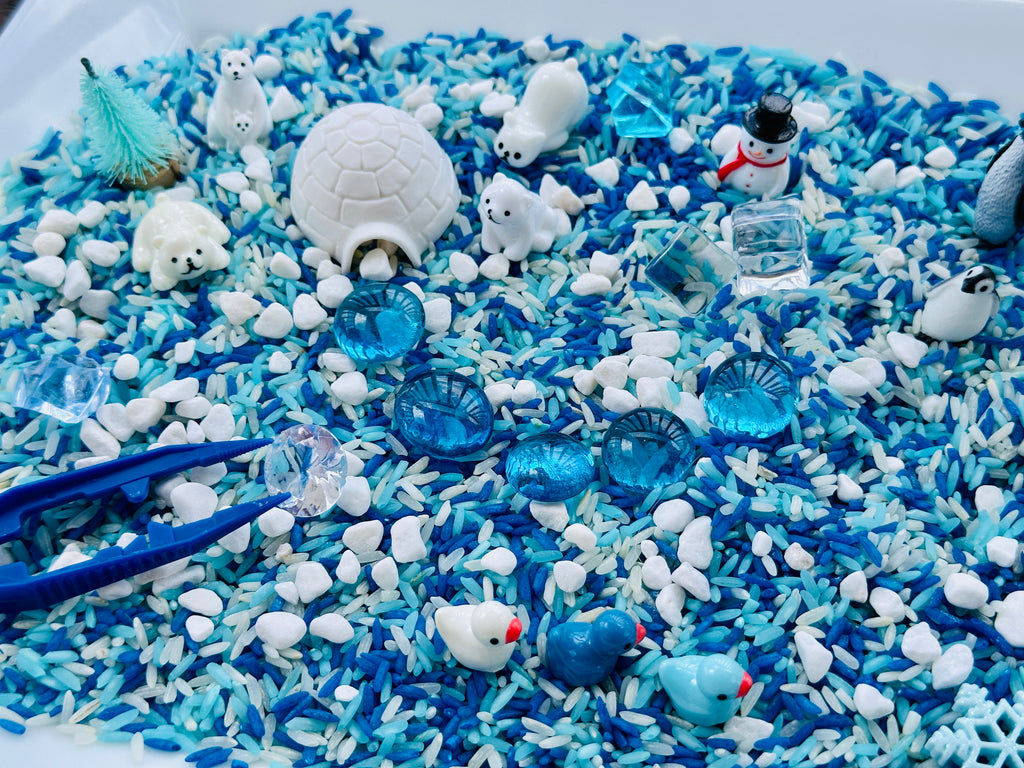 Arctic Winter Loose Parts & Rice Sensory Bin Kit