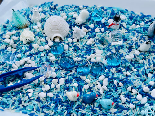 Arctic Winter Loose Parts & Rice Sensory Bin Kit