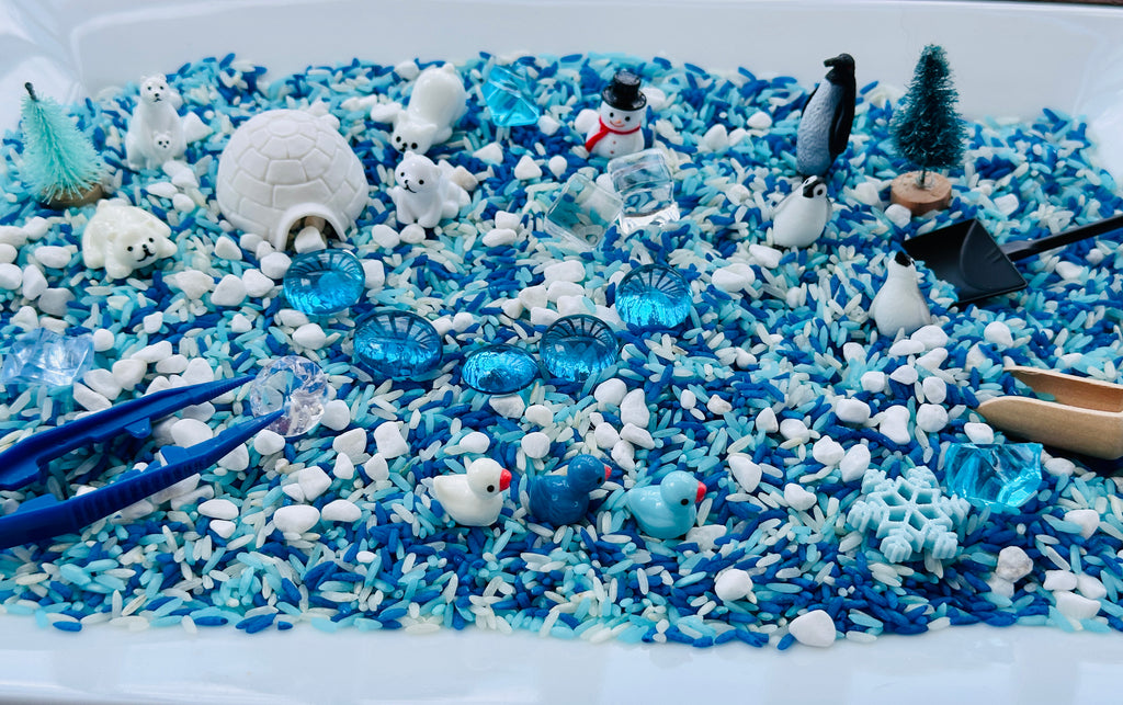 Arctic Winter Loose Parts & Rice Sensory Bin Kit