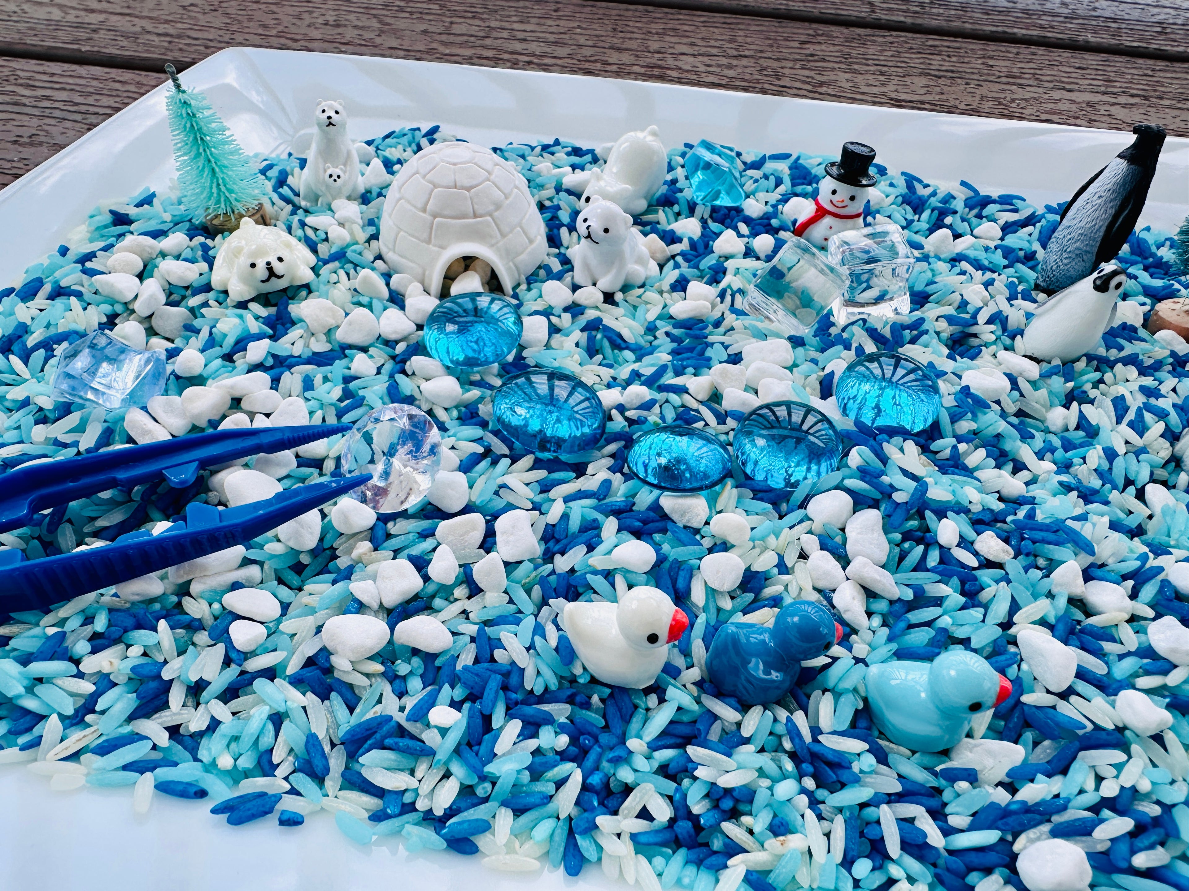 Arctic Winter Loose Parts & Rice Sensory Bin Kit