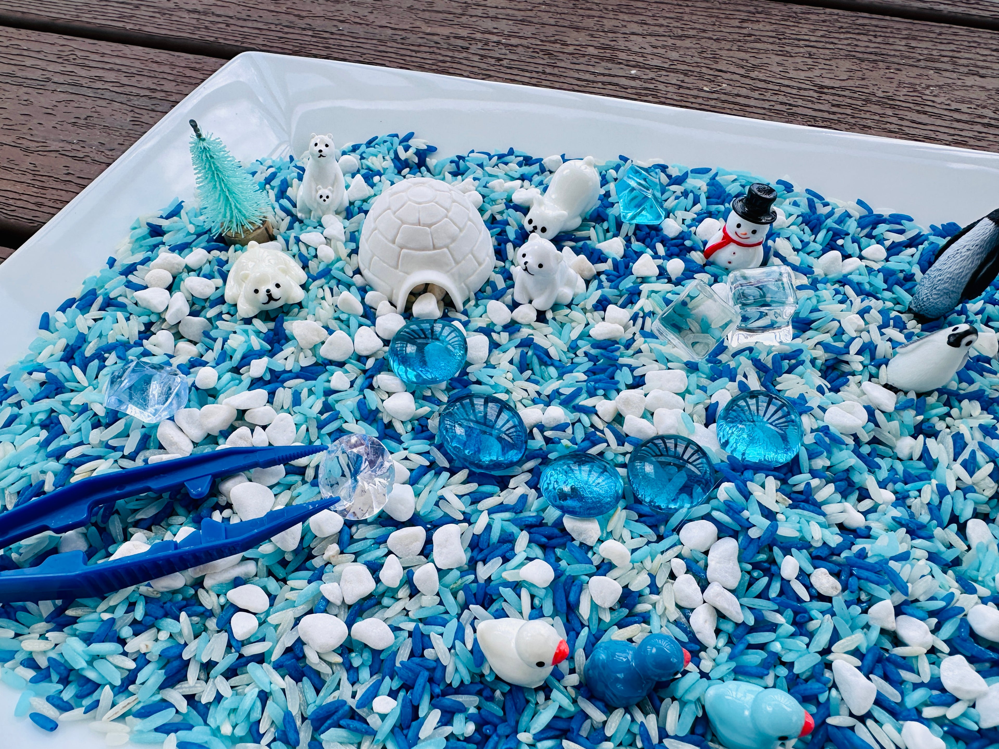 Arctic Winter Loose Parts & Rice Sensory Bin Kit