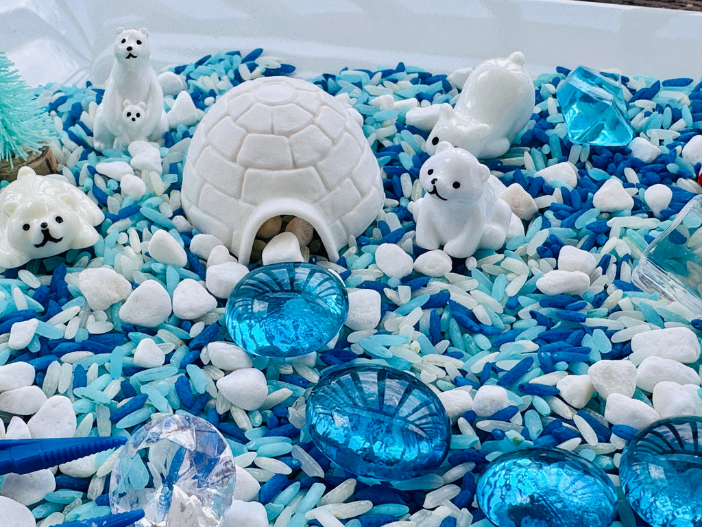Arctic Winter Loose Parts & Rice Sensory Bin Kit