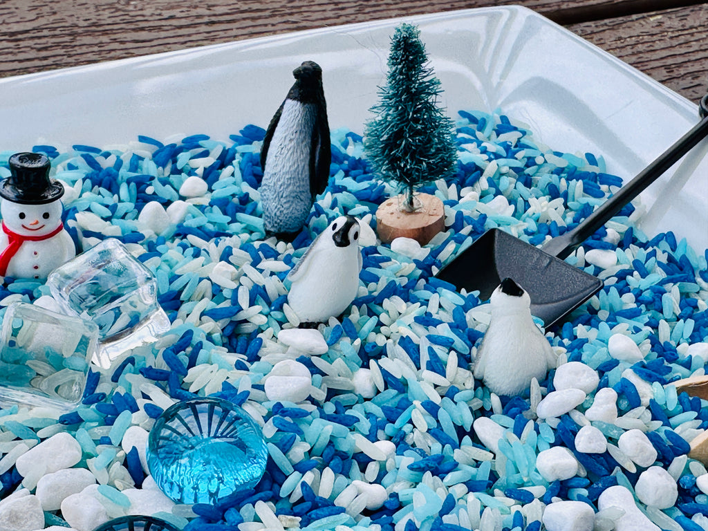 Arctic Winter Loose Parts & Rice Sensory Bin Kit