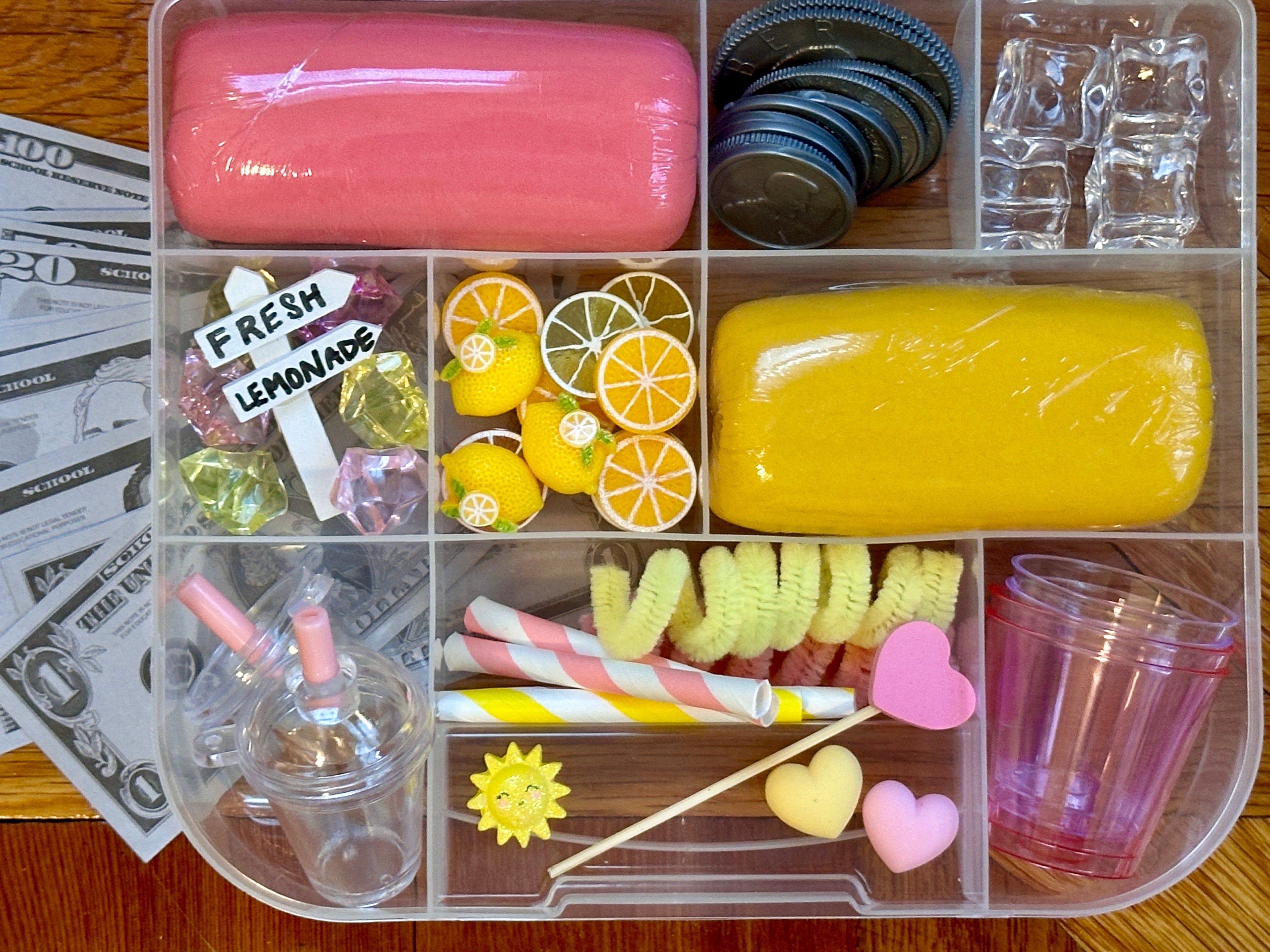 Lemonade Stand Playdough Sensory Kit