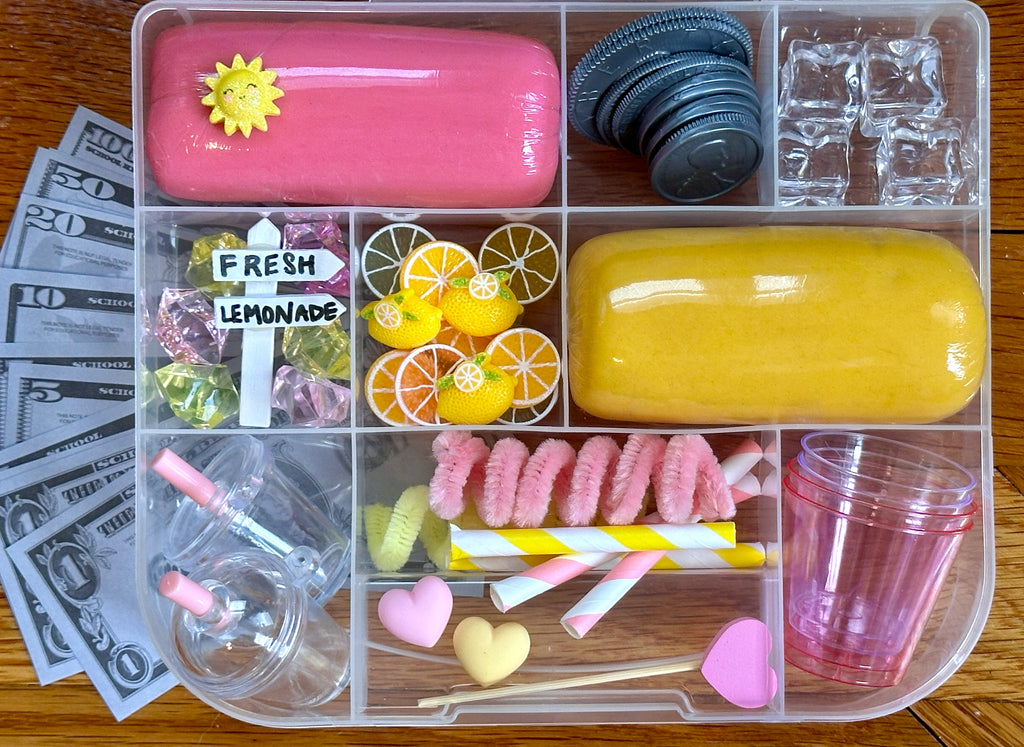 Lemonade Stand Playdough Sensory Kit