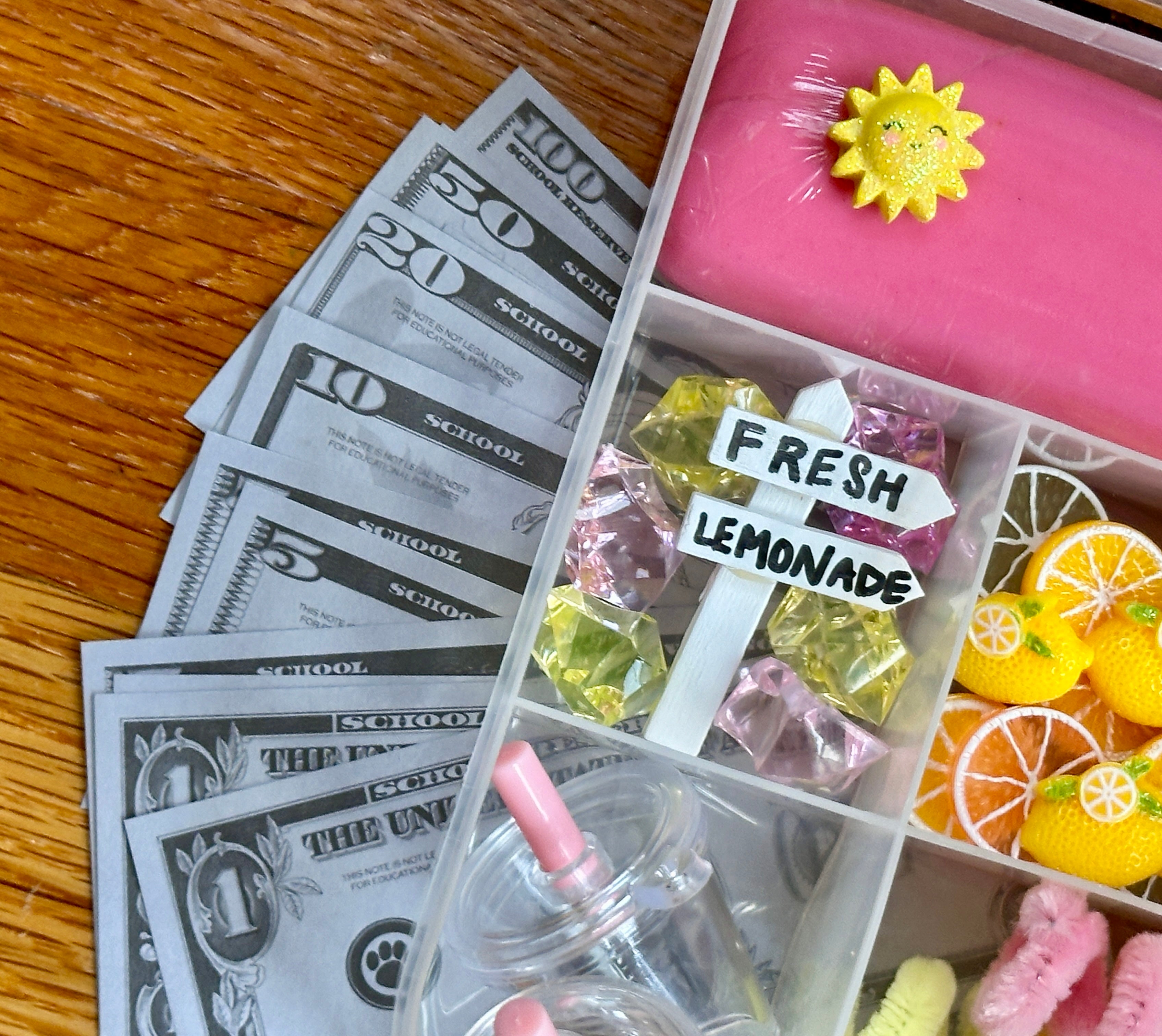 Lemonade Stand Playdough Sensory Kit