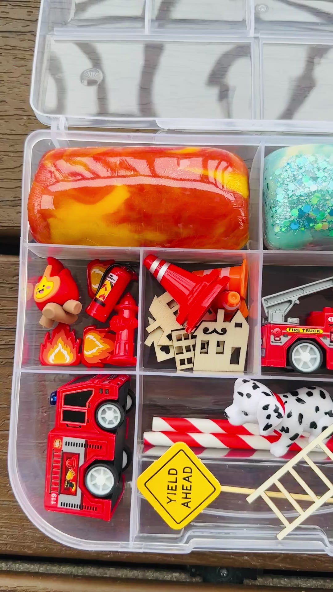 Firefighter Playdough Sensory Kit